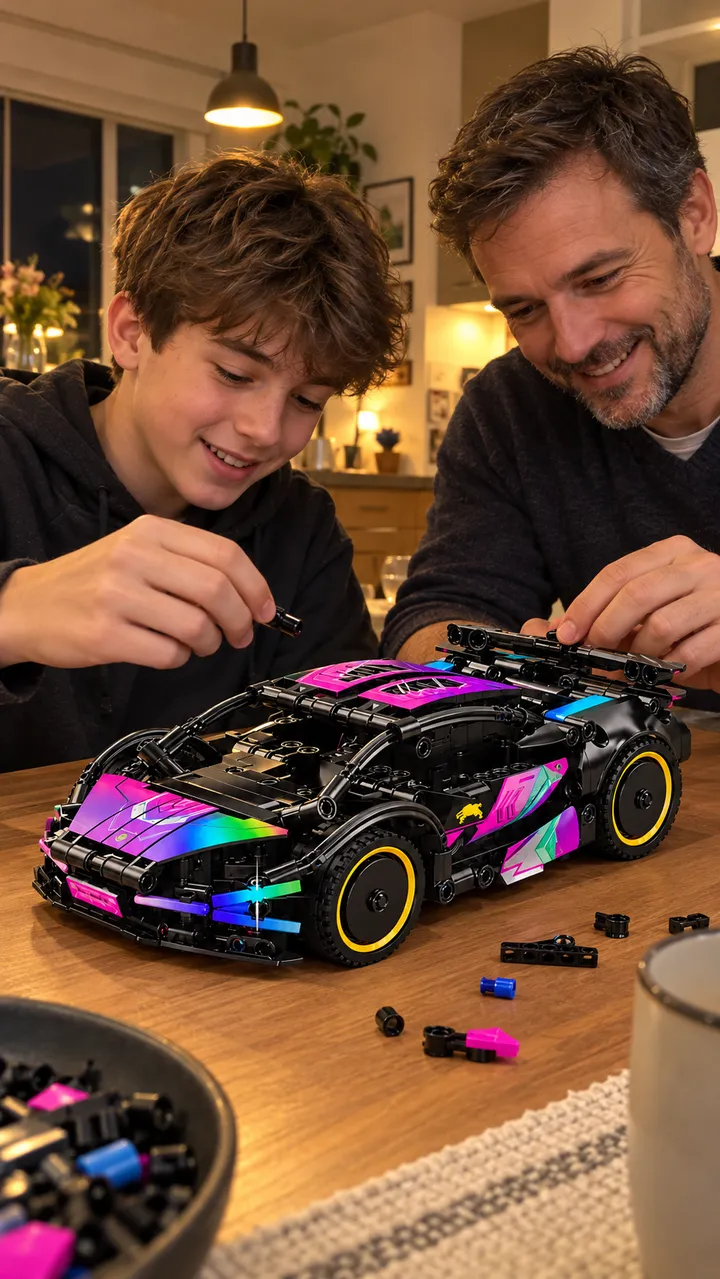 Tata z synem składają Neon Phantom